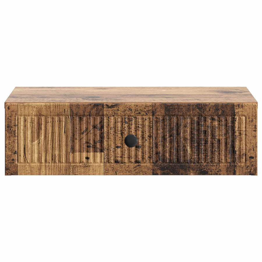 Wandmontage Zijtafel Oud hout 59 x 34,5 x 17 cm Bewerkt hout