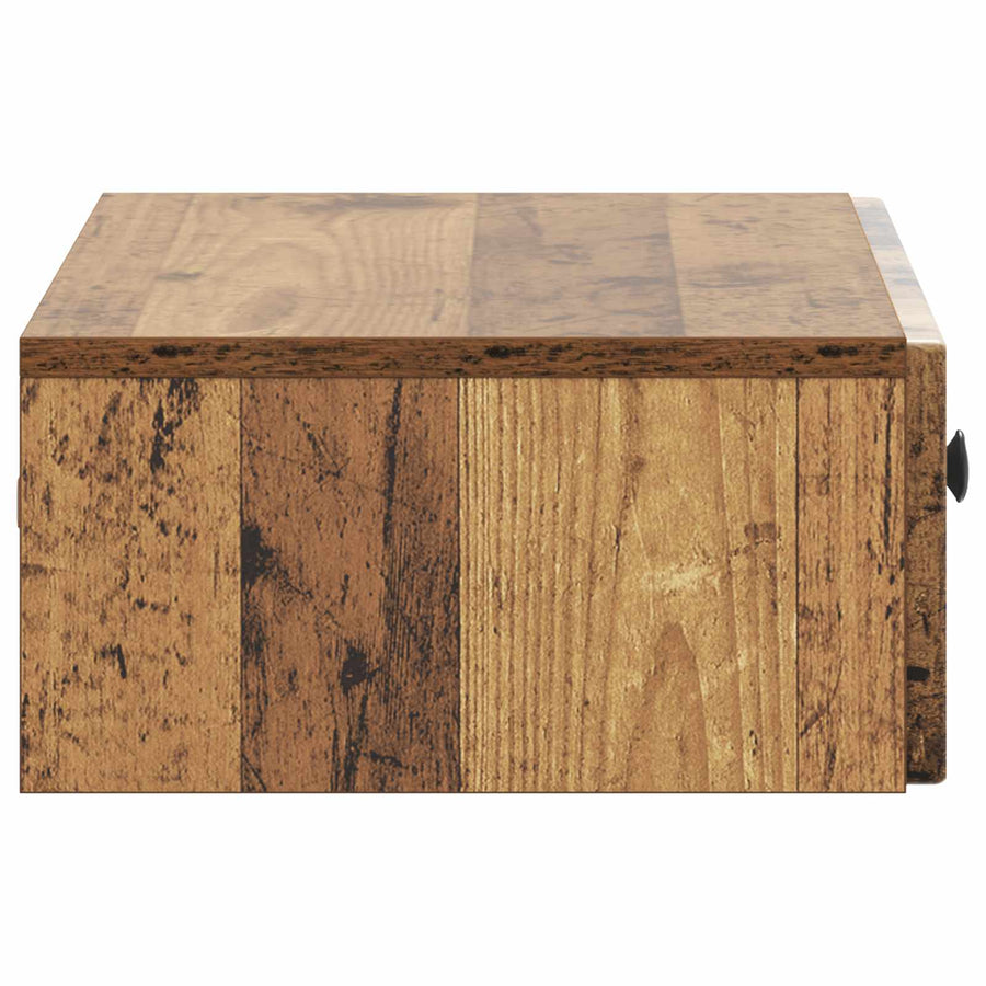 Wandmontage Zijtafel Oud hout 59 x 34,5 x 17 cm Bewerkt hout