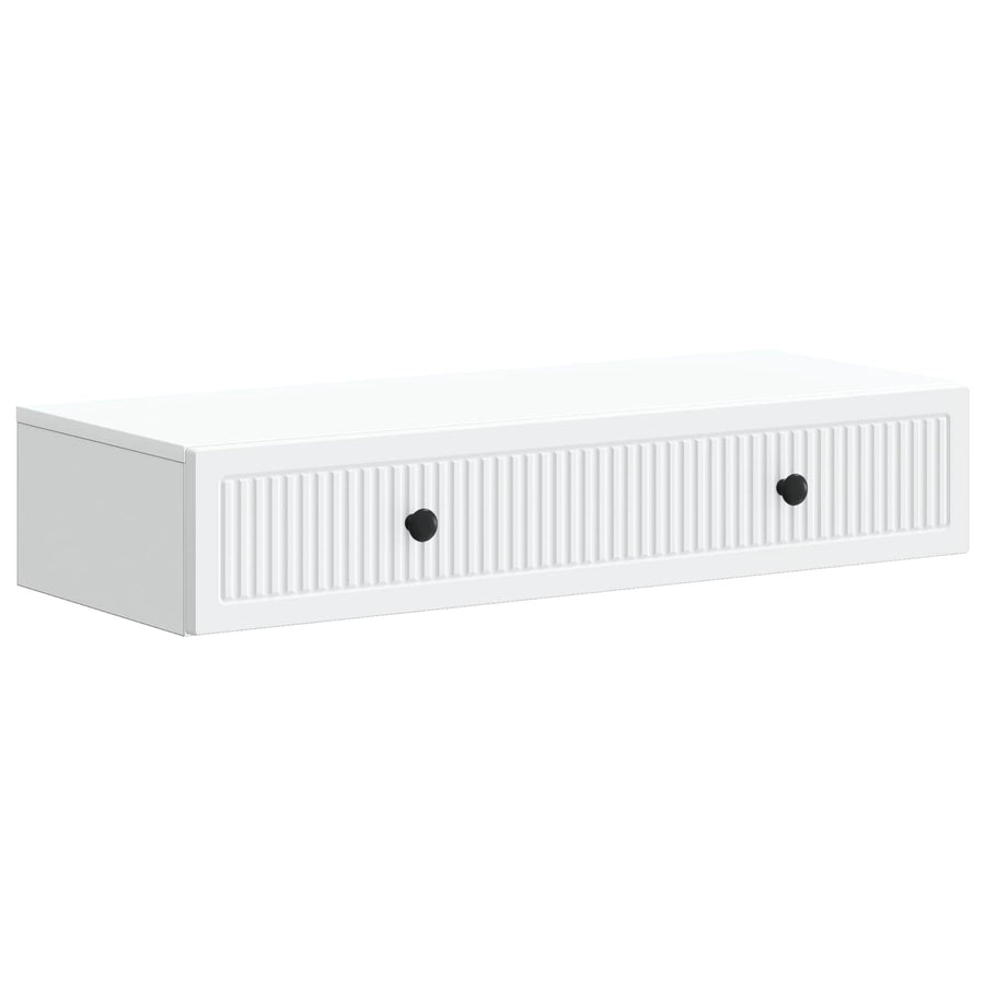 Wandmontage Zijtafel Wit 87,5 x 34,5 x 17 cm Bewerkt hout