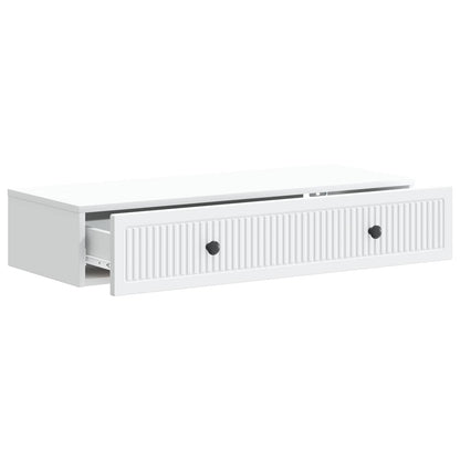 Wandmontage Zijtafel Wit 87,5 x 34,5 x 17 cm Bewerkt hout