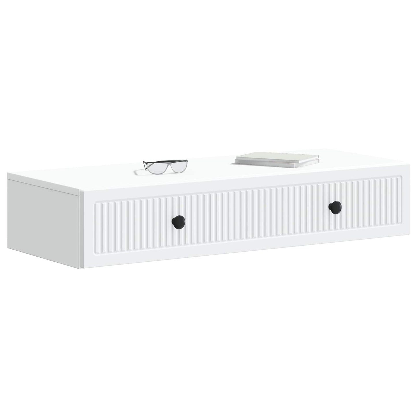 Wandmontage Zijtafel Wit 87,5 x 34,5 x 17 cm Bewerkt hout