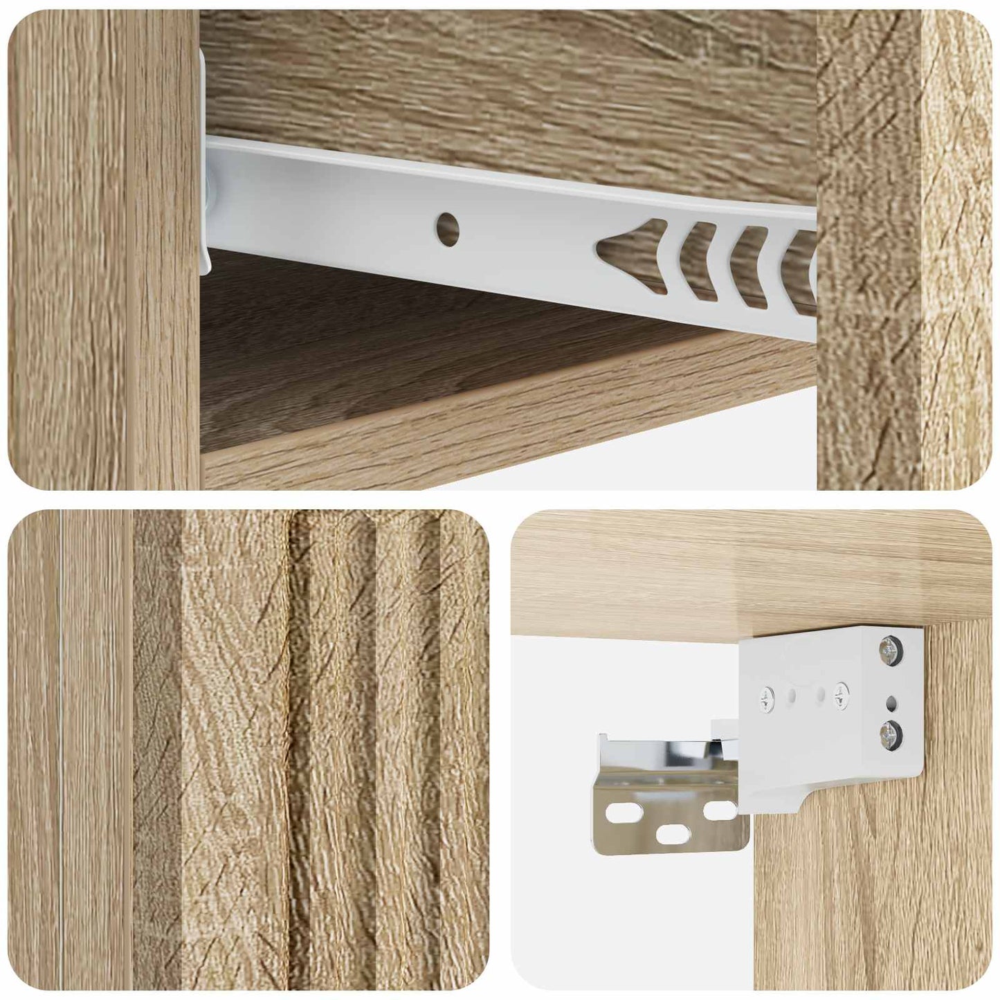 Wandmontage Zijtafel Sonoma Eiken 87,5 x 34,5 x 17 cm