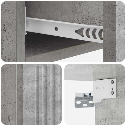 Wandmontage Zijtafel Betongrijs 87,5 x 34,5 x 17 cm
