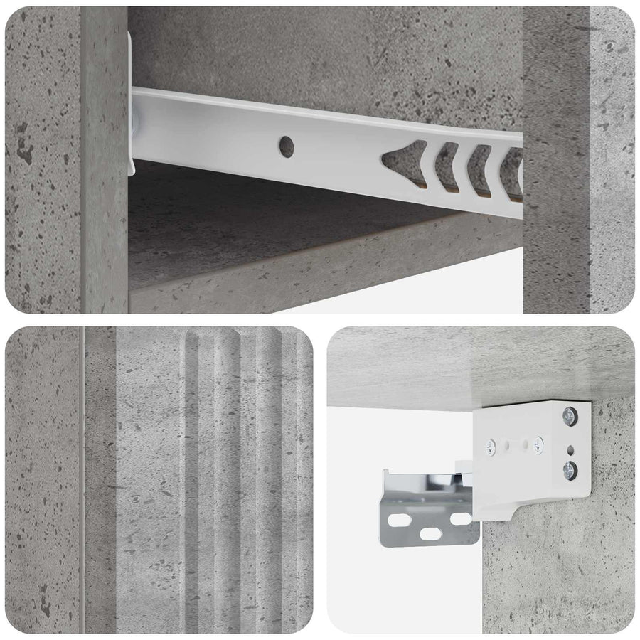 Wandmontage Zijtafel Betongrijs 87,5 x 34,5 x 17 cm