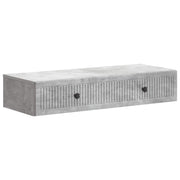 Wandmontage bijzettafel betongrijs 87,5x34,5x17 cm