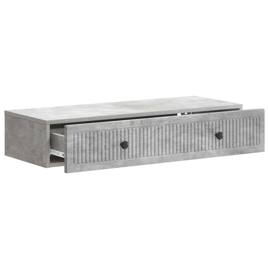Wandmontage Zijtafel Betongrijs 87,5 x 34,5 x 17 cm