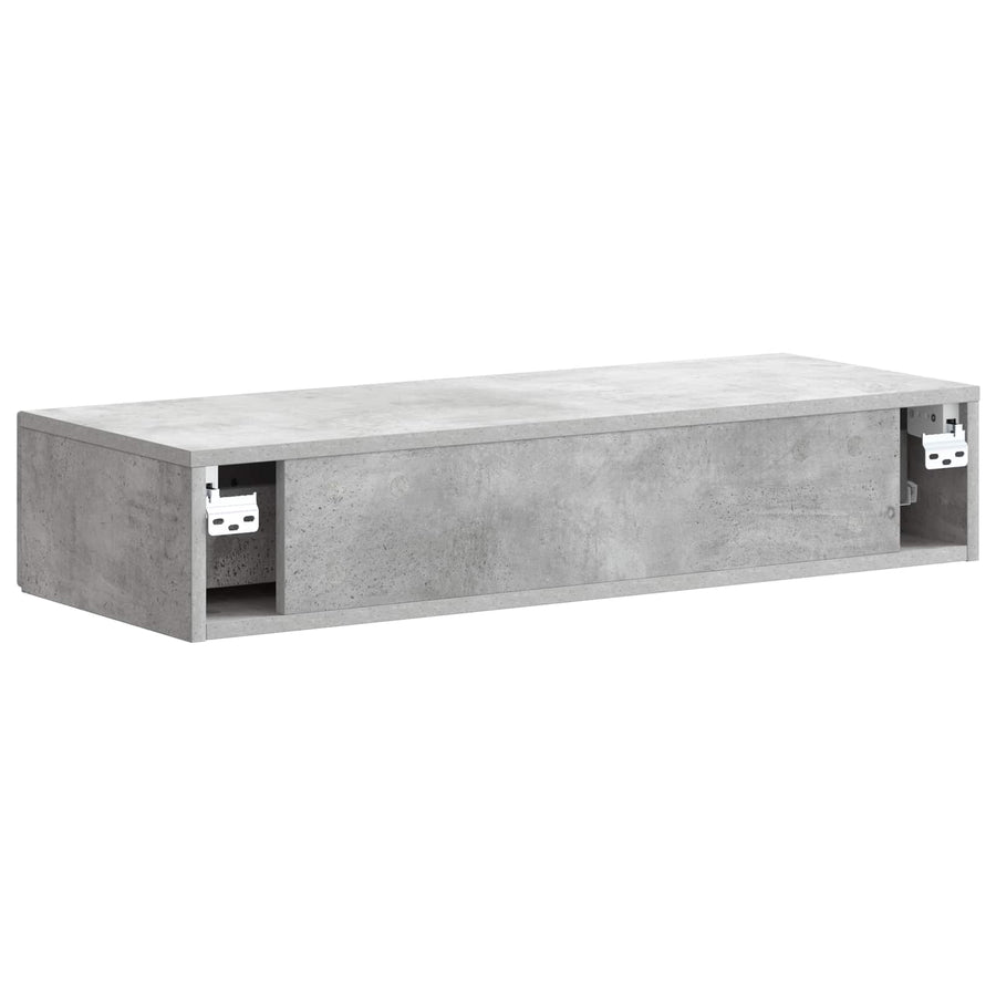 Wandmontage Zijtafel Betongrijs 87,5 x 34,5 x 17 cm