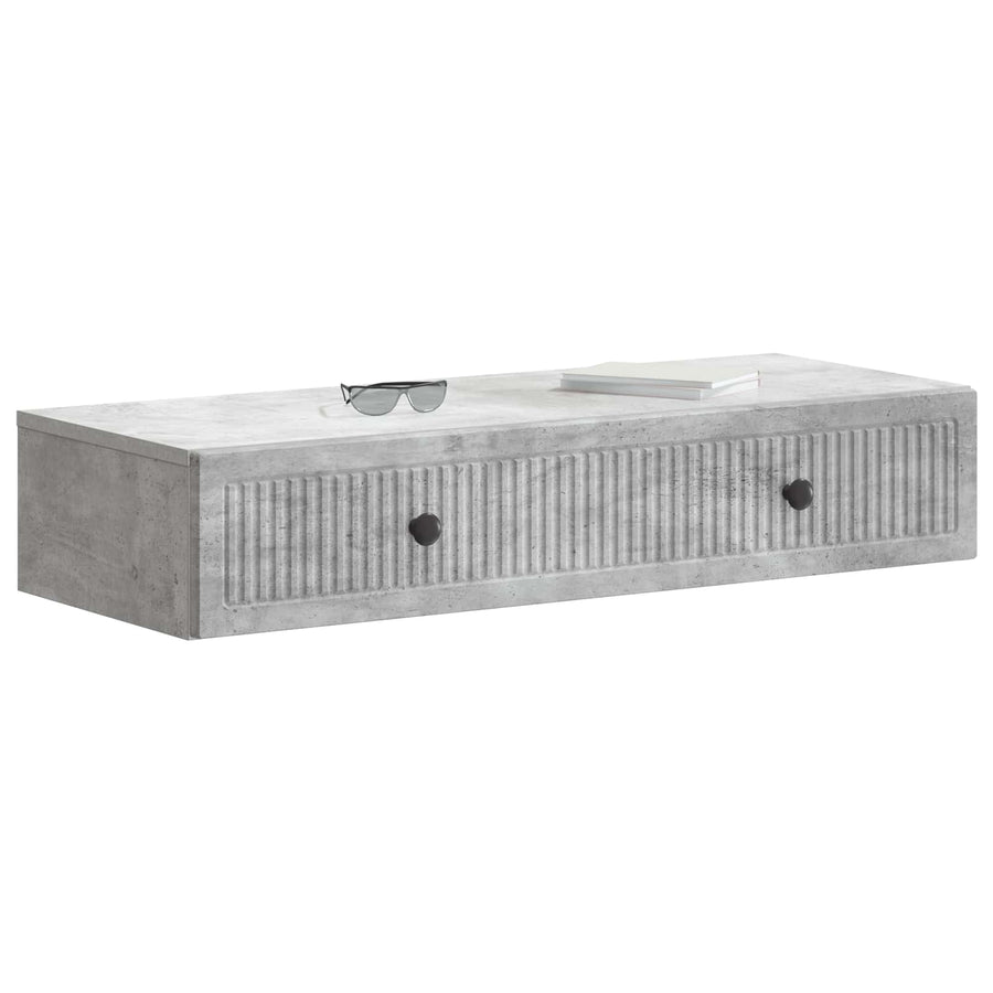 Wandmontage Zijtafel Betongrijs 87,5 x 34,5 x 17 cm