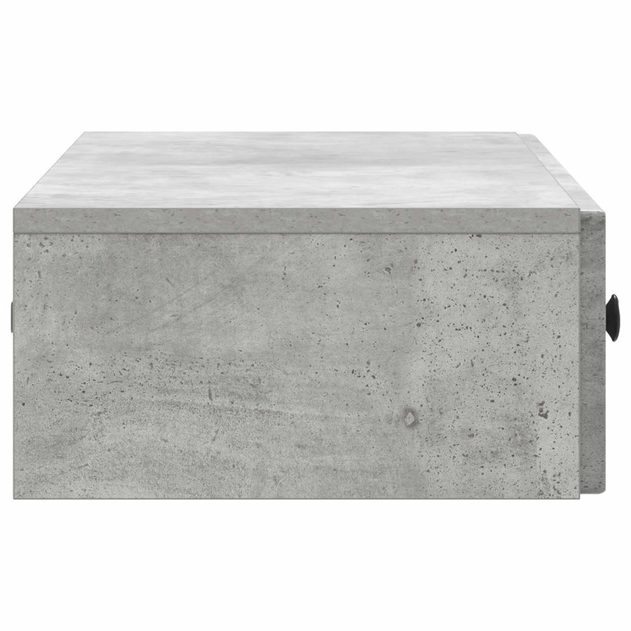 Wandmontage Zijtafel Betongrijs 87,5 x 34,5 x 17 cm