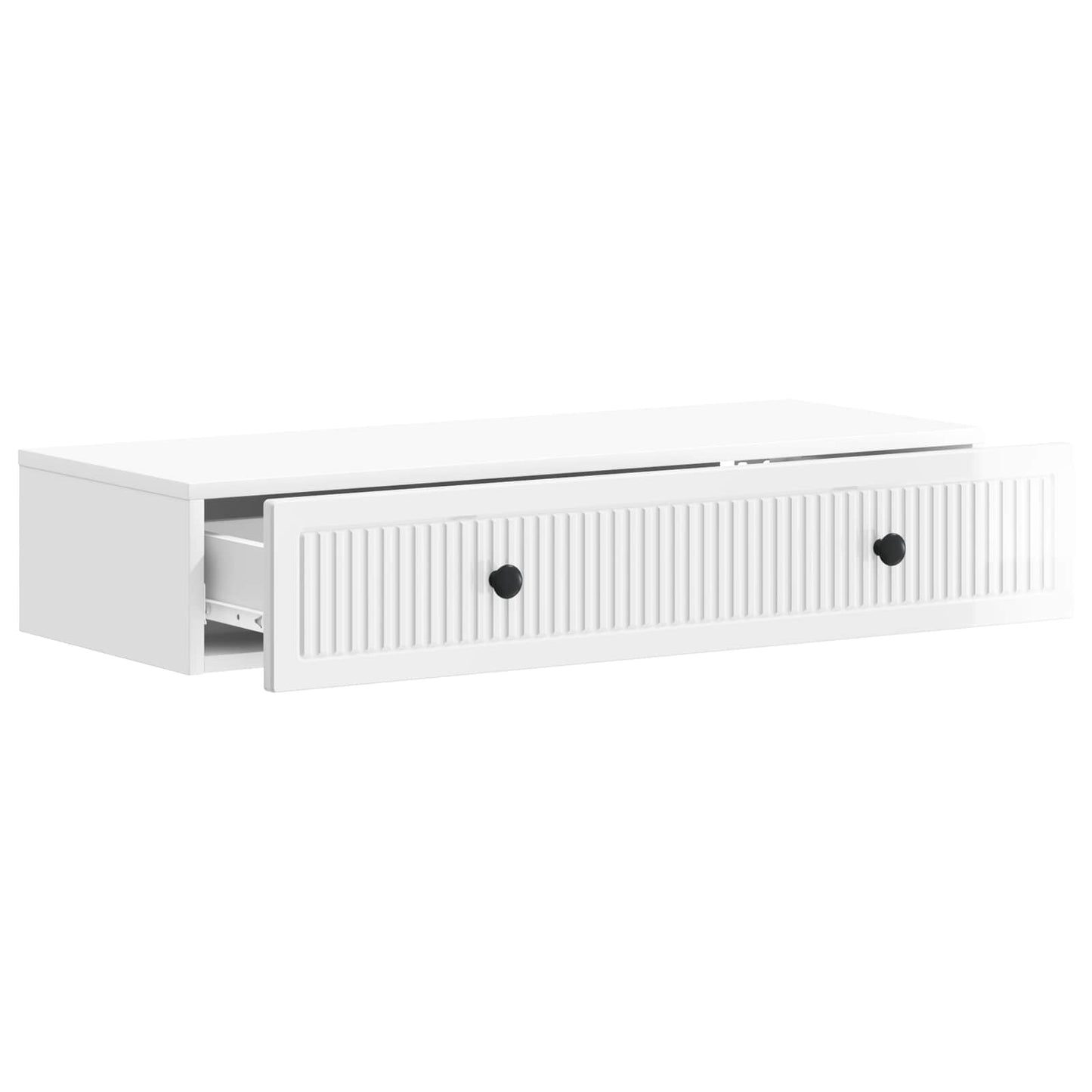 Wandmontage Zijtafel Hoogglans Wit 87,5 x 34,5 x 17 cm