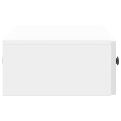 Wandmontage Zijtafel Hoogglans Wit 87,5 x 34,5 x 17 cm