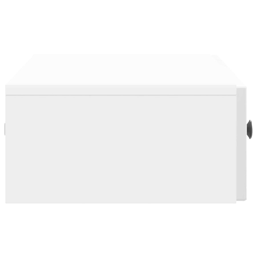 Wandmontage Zijtafel Hoogglans Wit 87,5 x 34,5 x 17 cm