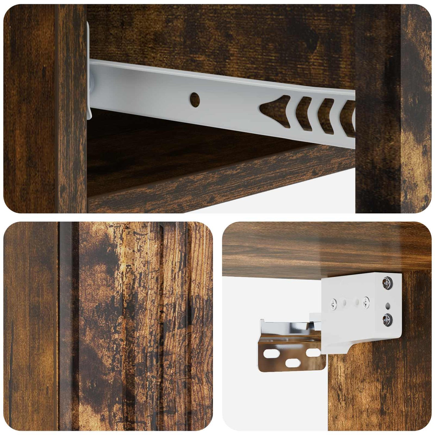 Wandmontage Zijtafel Gerookt eiken 87,5 x 34,5 x 17 cm