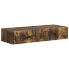 Wandmontage bijzettafel gerookt eiken 87,5x34,5x17 cm