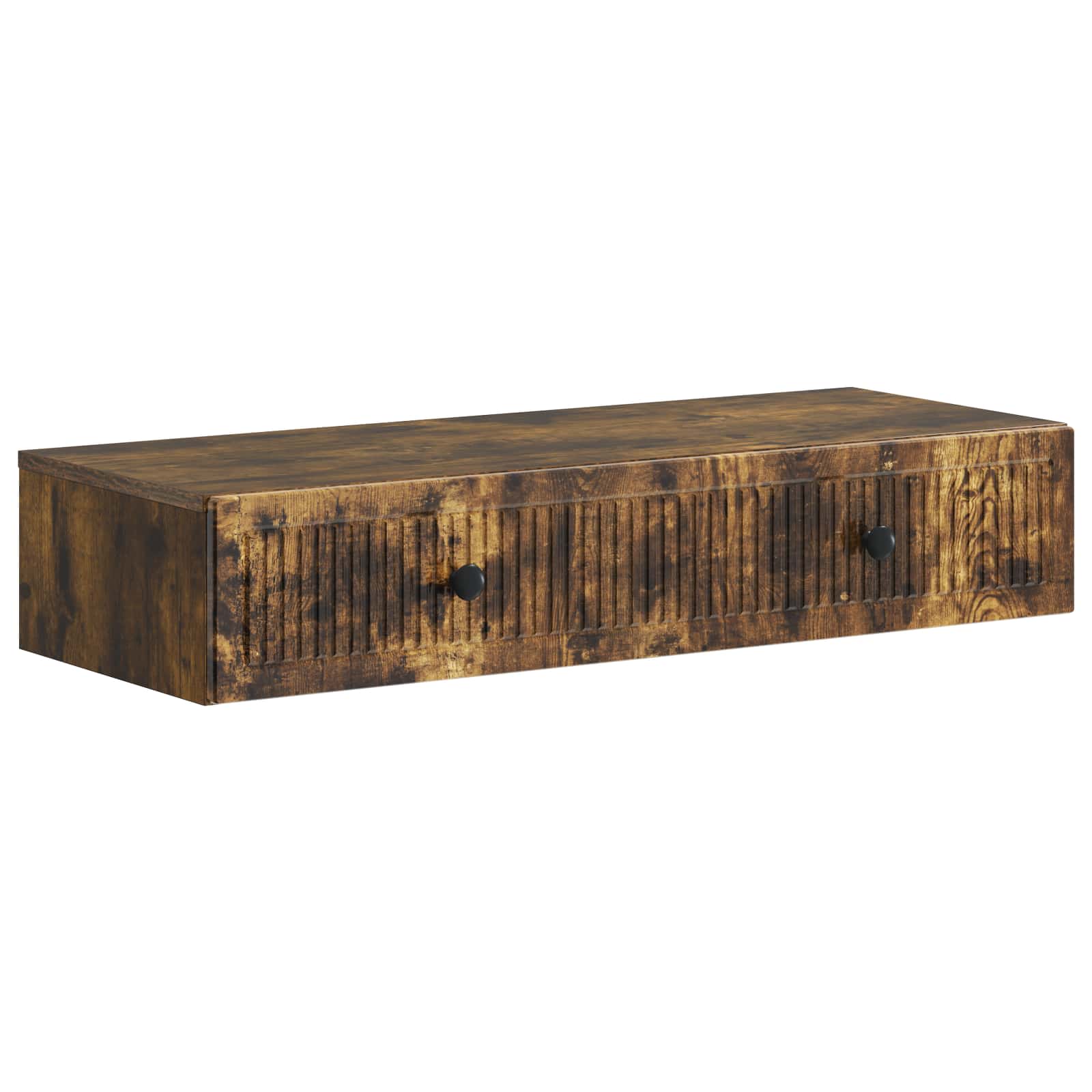 Wandmontage Zijtafel Gerookt eiken 87,5 x 34,5 x 17 cm