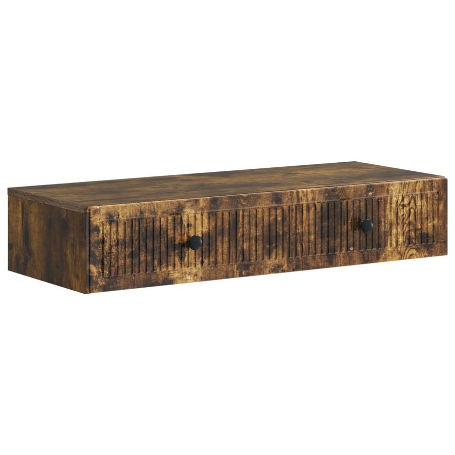 Wandmontage Zijtafel Gerookt eiken 87,5 x 34,5 x 17 cm