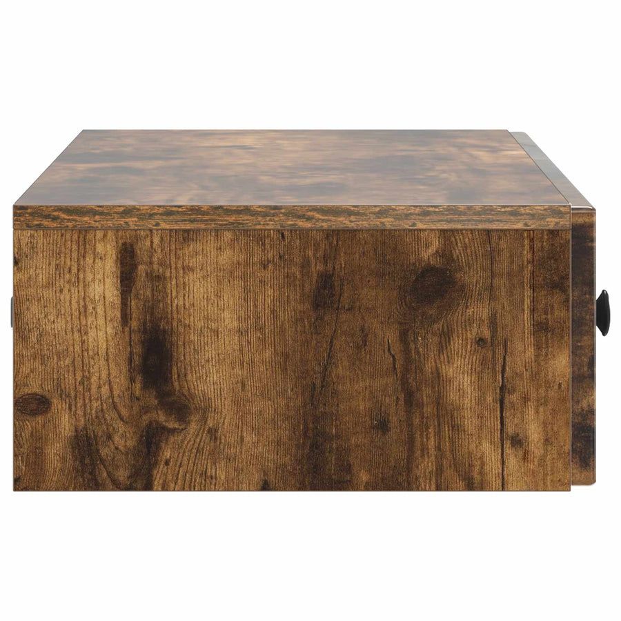Wandmontage Zijtafel Gerookt eiken 87,5 x 34,5 x 17 cm