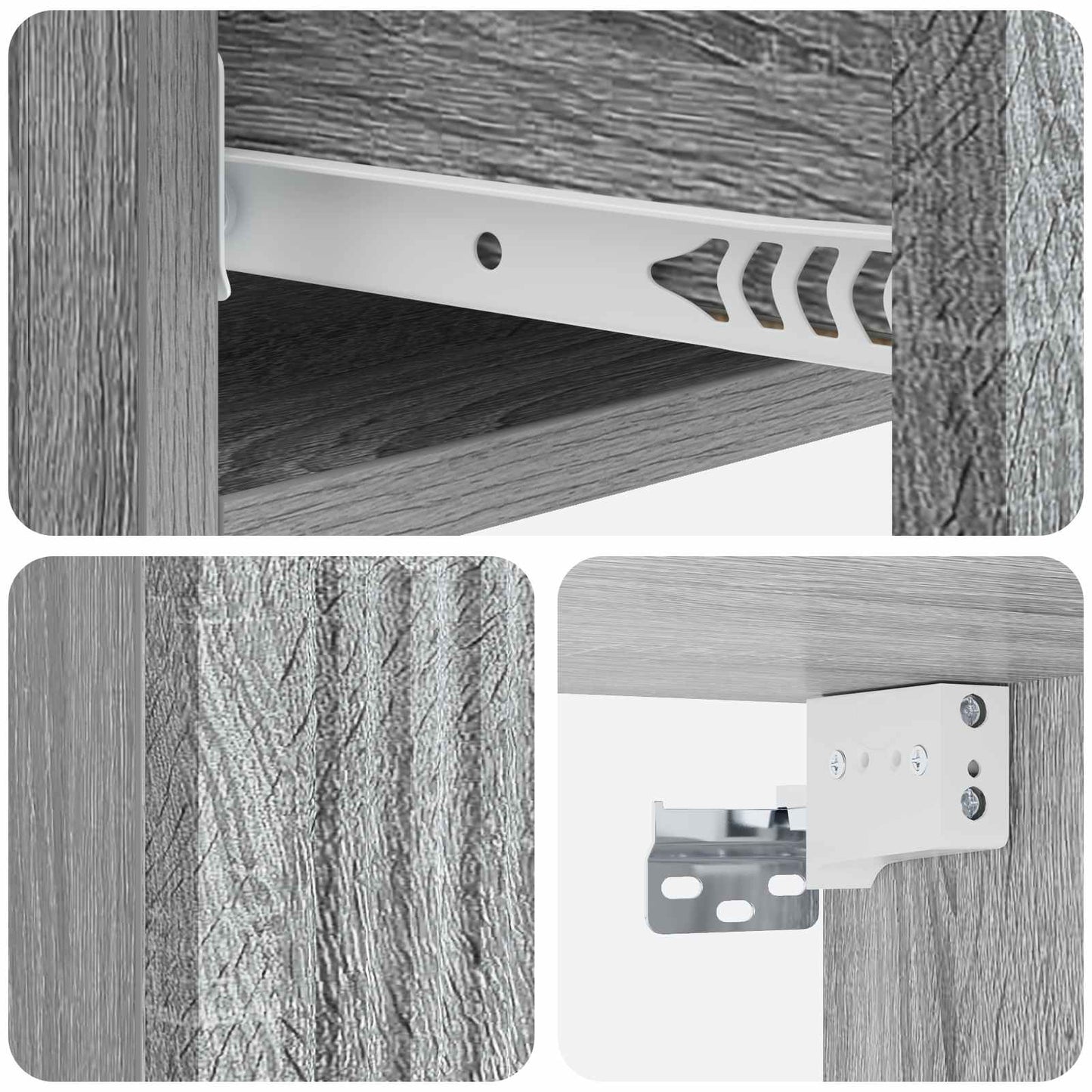 Wandmontage Zijtafel Grijs sonoma 87,5 x 34,5 x 17 cm
