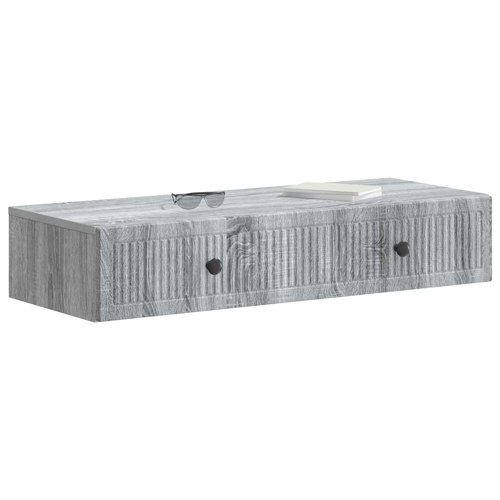 Wandmontage Zijtafel Grijs sonoma 87,5 x 34,5 x 17 cm