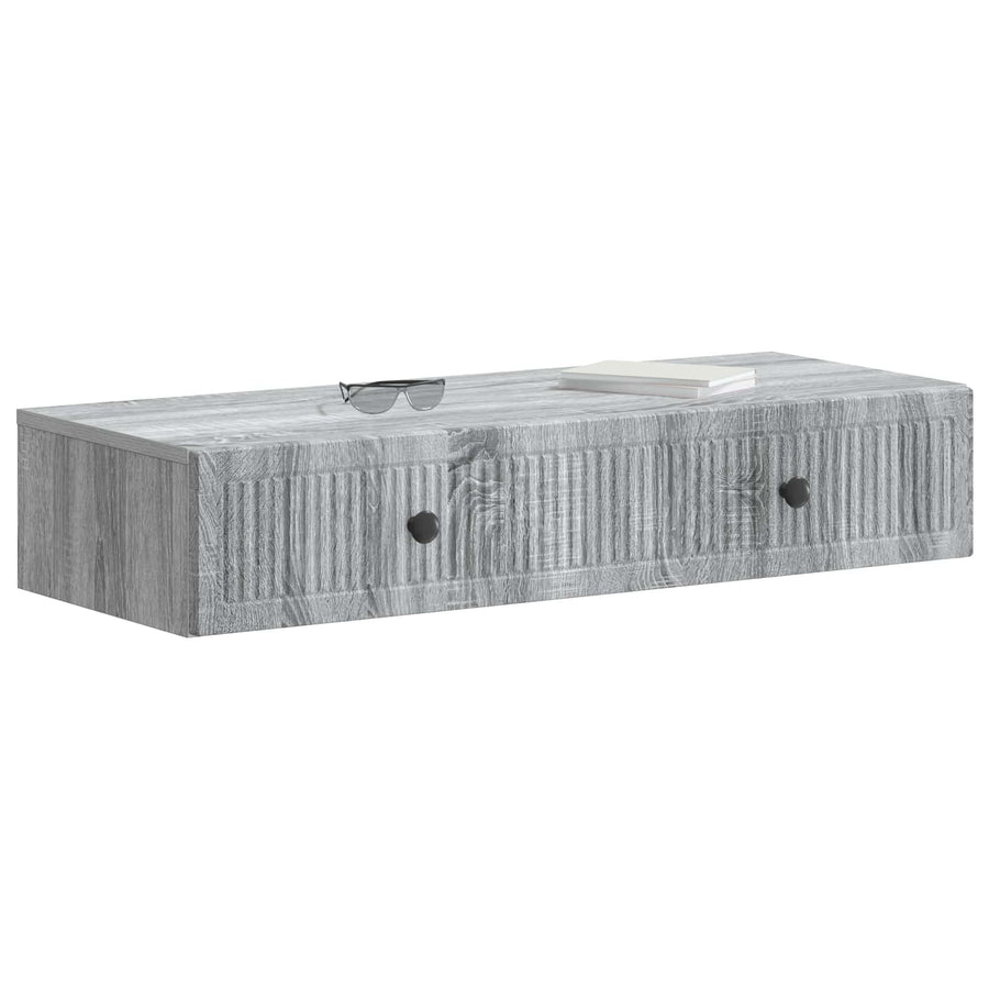 Wandmontage Zijtafel Grijs sonoma 87,5 x 34,5 x 17 cm
