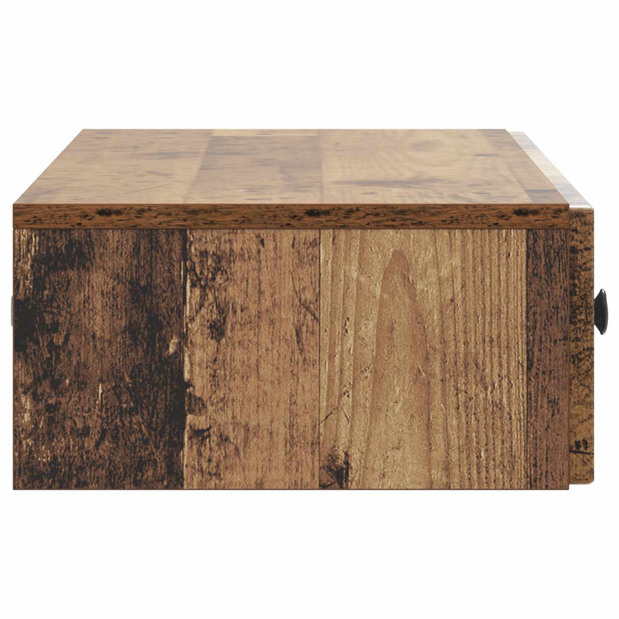 Wandmontage Zijtafel Oud hout 87,5 x 34,5 x 17 cm Bewerkt hout