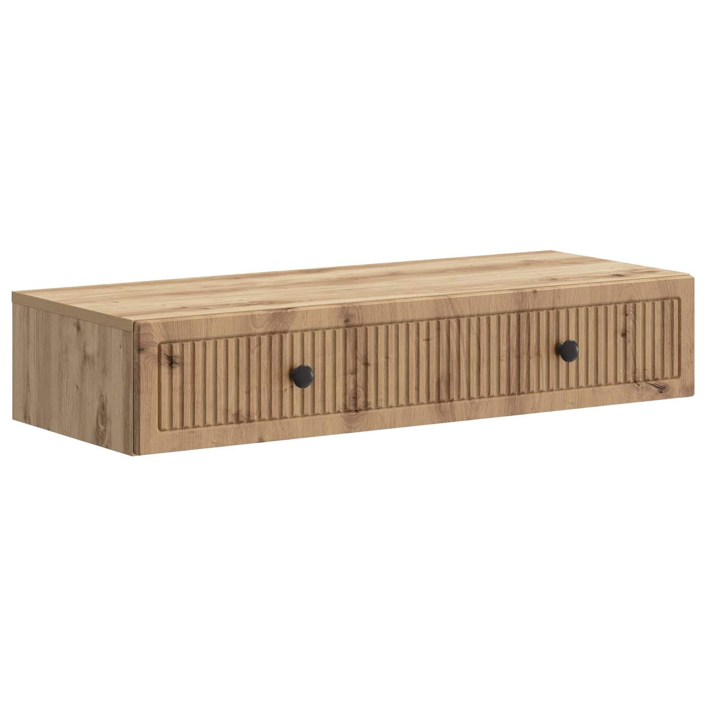 Wandmontage Zijtafel Artisanaal eiken 87,5 x 34,5 x 17 cm