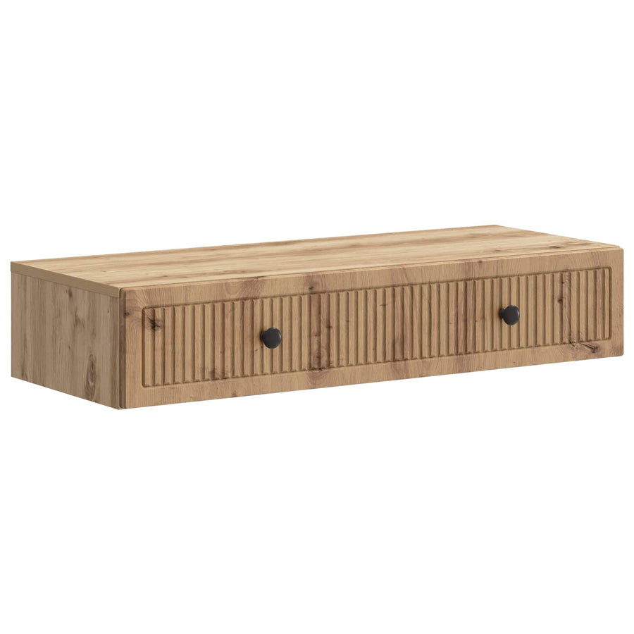 Wandmontage Zijtafel Artisanaal eiken 87,5 x 34,5 x 17 cm
