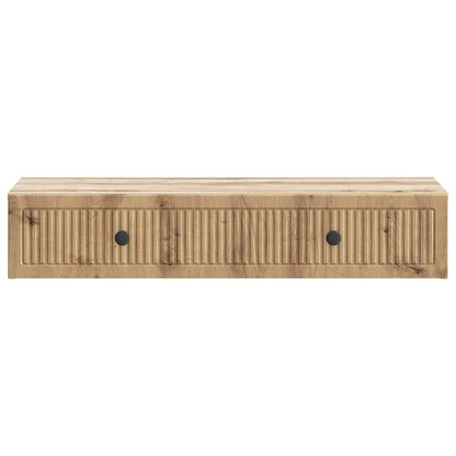 Wandmontage Zijtafel Artisanaal eiken 87,5 x 34,5 x 17 cm