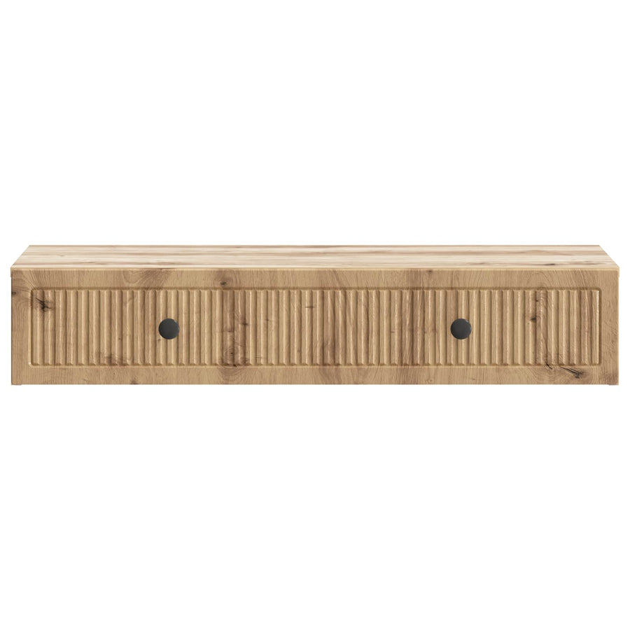 Wandmontage Zijtafel Artisanaal eiken 87,5 x 34,5 x 17 cm