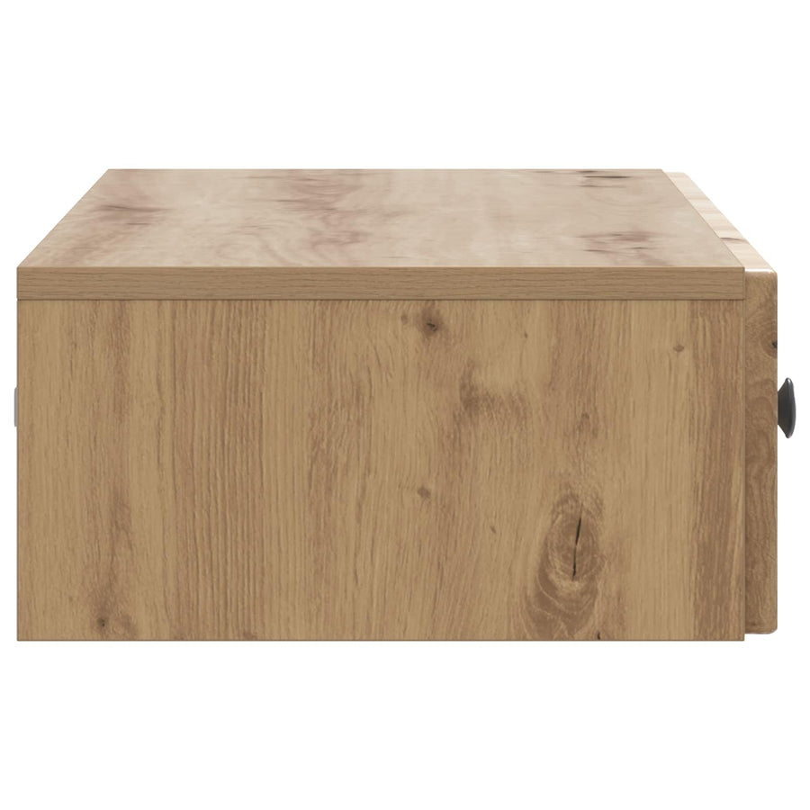 Wandmontage Zijtafel Artisanaal eiken 87,5 x 34,5 x 17 cm