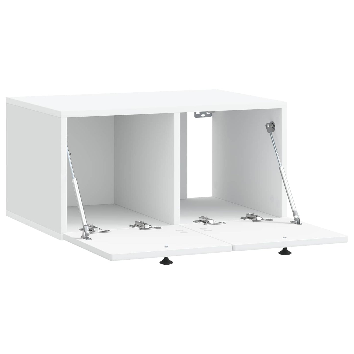 Wandbeugel TV-kast Wit 59,5 x 41 x 30 cm Bewerkt hout