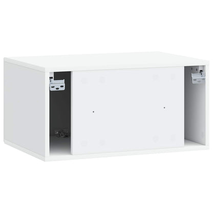 Wandbeugel TV-kast Wit 59,5 x 41 x 30 cm Bewerkt hout