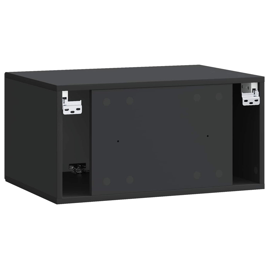 Wandbeugel TV-kast Zwart 59,5 x 41 x 30 cm Bewerkt hout