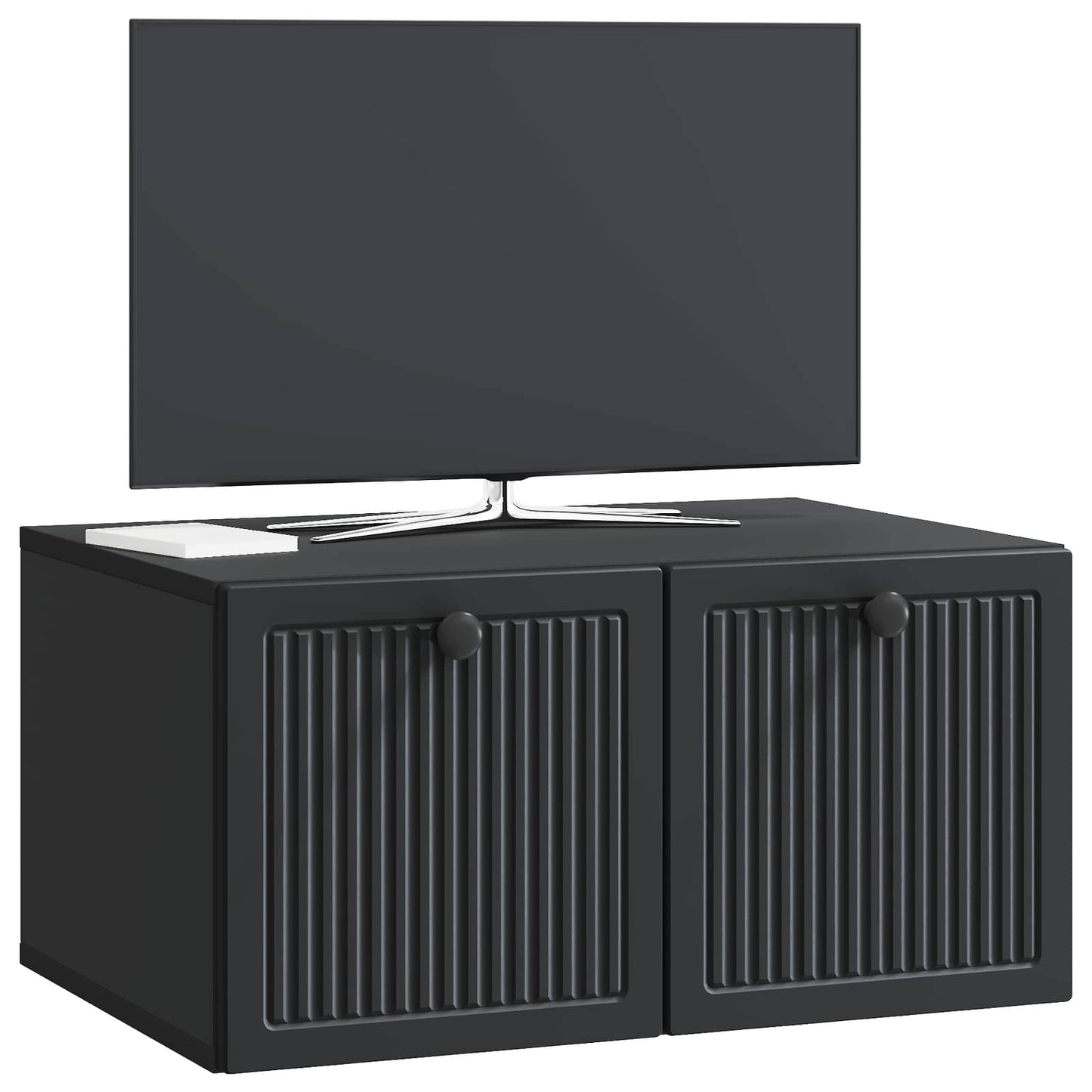 Wandbeugel TV-kast Zwart 59,5 x 41 x 30 cm Bewerkt hout