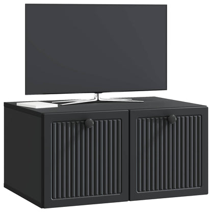 Wandbeugel TV-kast Zwart 59,5 x 41 x 30 cm Bewerkt hout