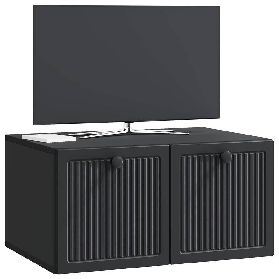 Wandbeugel TV-kast Zwart 59,5 x 41 x 30 cm Bewerkt hout