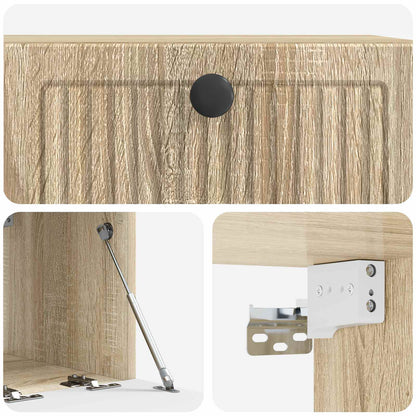 Wandbeugel TV-kast Sonoma Eiken 59,5 x 41 x 30 cm Bewerkt hout