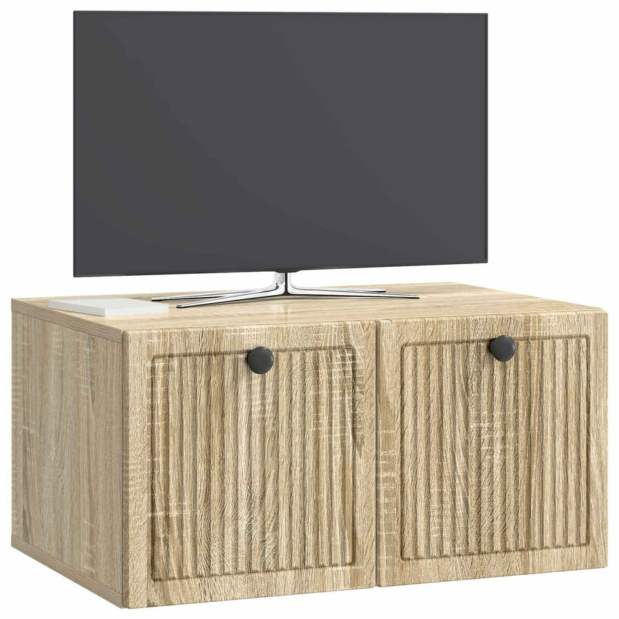 Wandbeugel TV-kast Sonoma Eiken 59,5 x 41 x 30 cm Bewerkt hout