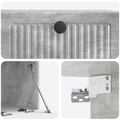 Wandbeugel TV-kast Betongrijs 59,5 x 41 x 30 cm Bewerkt hout