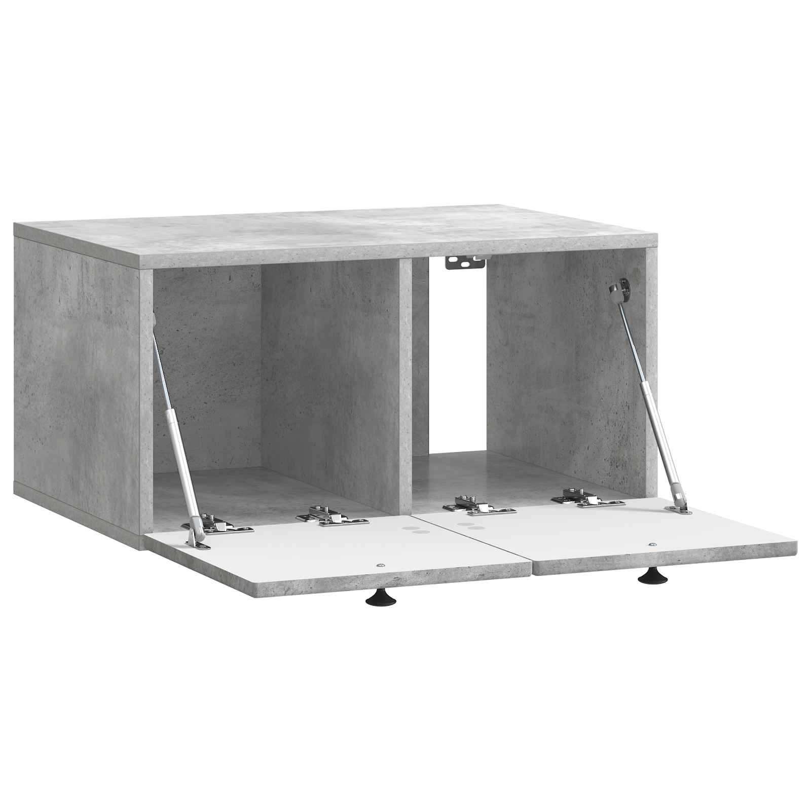 Wandbeugel TV-kast Betongrijs 59,5 x 41 x 30 cm Bewerkt hout