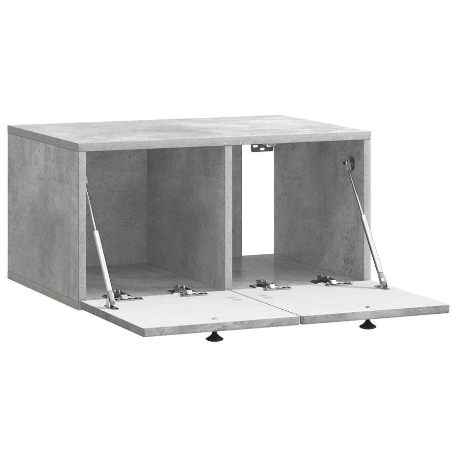Wandbeugel TV-kast Betongrijs 59,5 x 41 x 30 cm Bewerkt hout