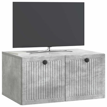 Wandbeugel TV-kast Betongrijs 59,5 x 41 x 30 cm Bewerkt hout