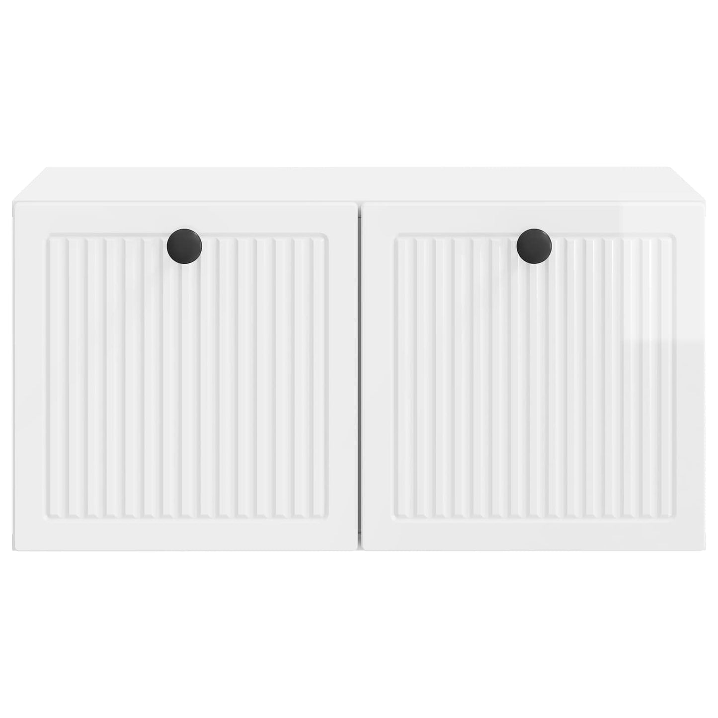 Wandbeugel TV-kast Hoogglans Wit 59,5 x 41 x 30 cm Bewerkt hout