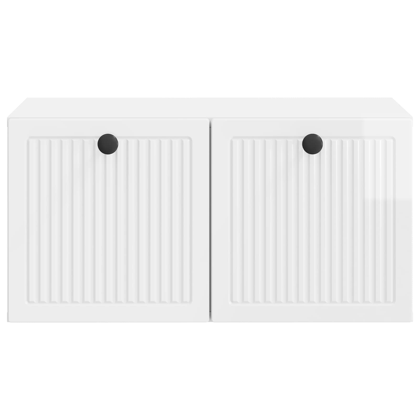 Wandbeugel TV-kast Hoogglans Wit 59,5 x 41 x 30 cm Bewerkt hout