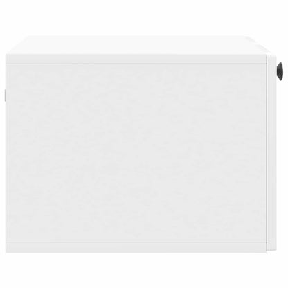 Wandbeugel TV-kast Hoogglans Wit 59,5 x 41 x 30 cm Bewerkt hout