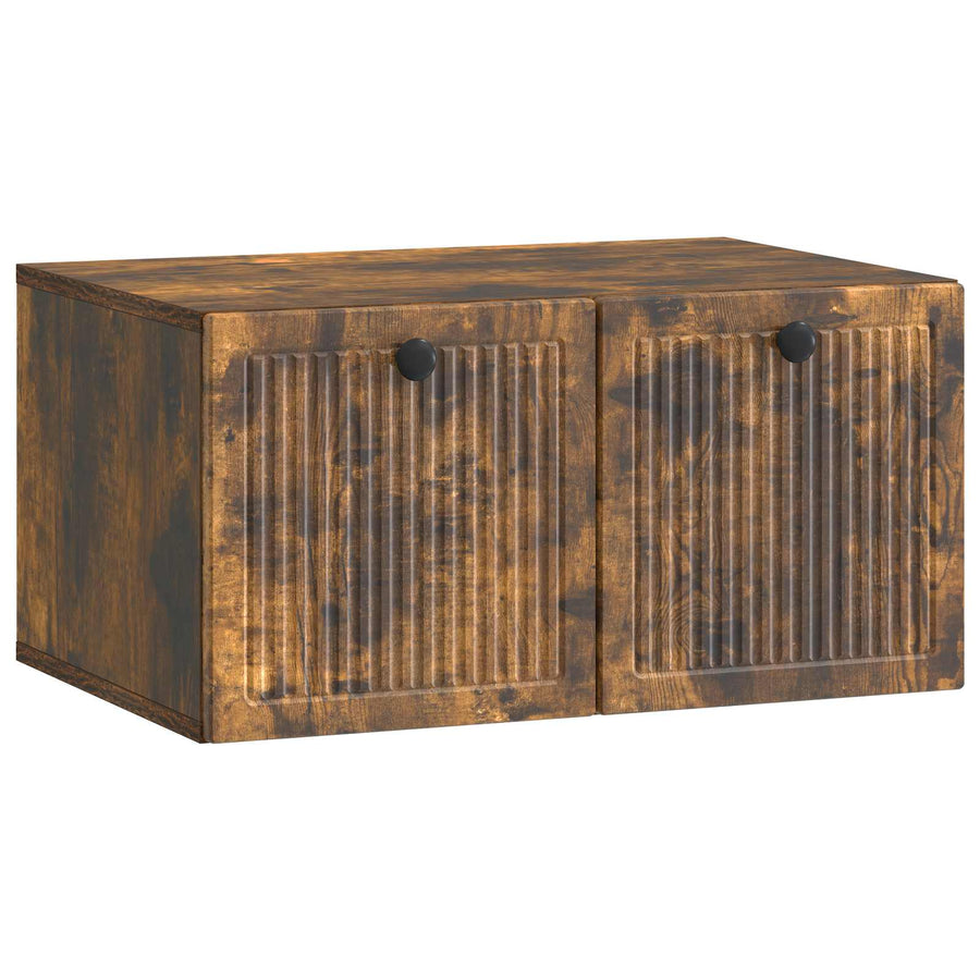 Wandbeugel TV-kast Gerookt eiken 59,5 x 41 x 30 cm Bewerkt hout