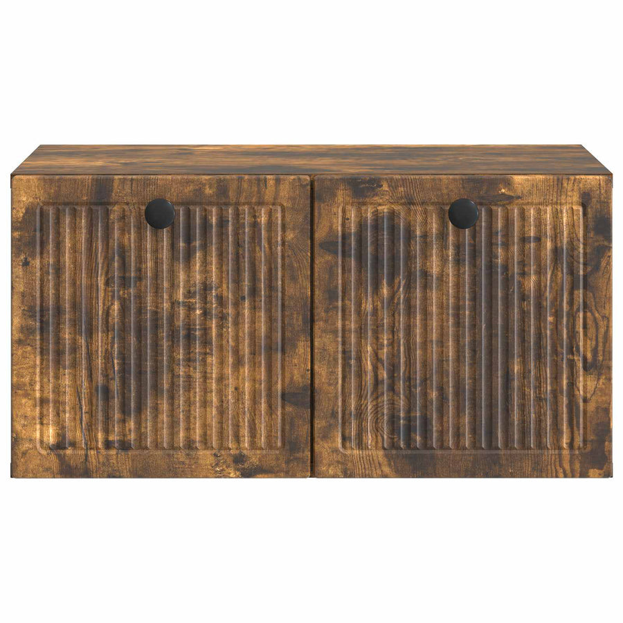 Wandbeugel TV-kast Gerookt eiken 59,5 x 41 x 30 cm Bewerkt hout