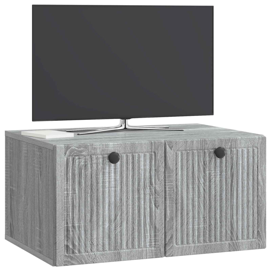 Wandbeugel TV-kast Grijs sonoma 59,5 x 41 x 30 cm Bewerkt hout
