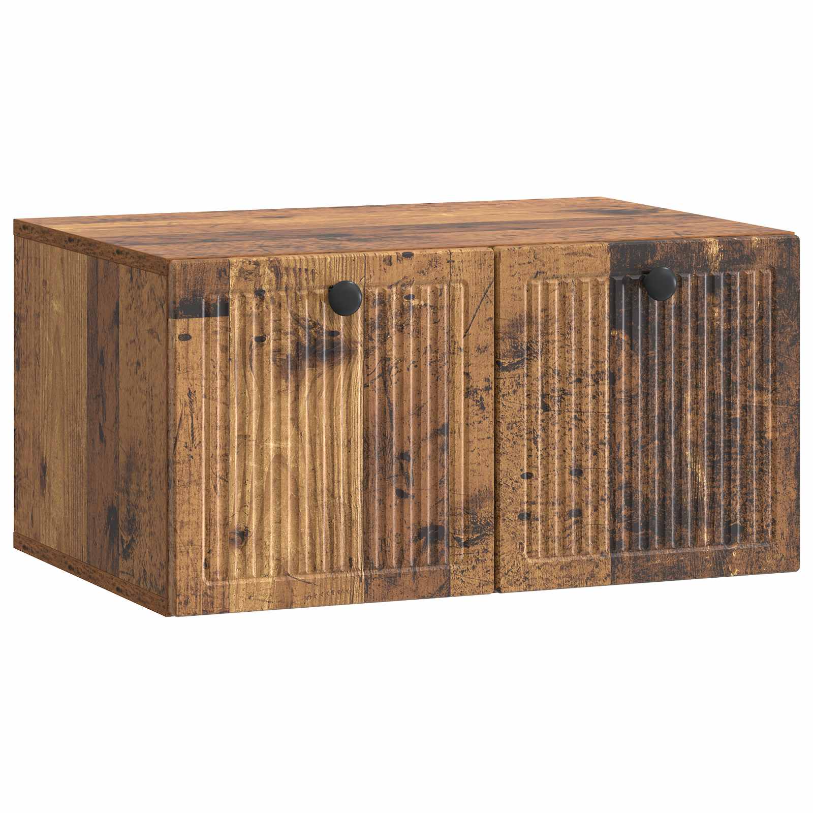 Wandbeugel TV-kast Oud hout 59,5 x 41 x 30 cm Bewerkt hout