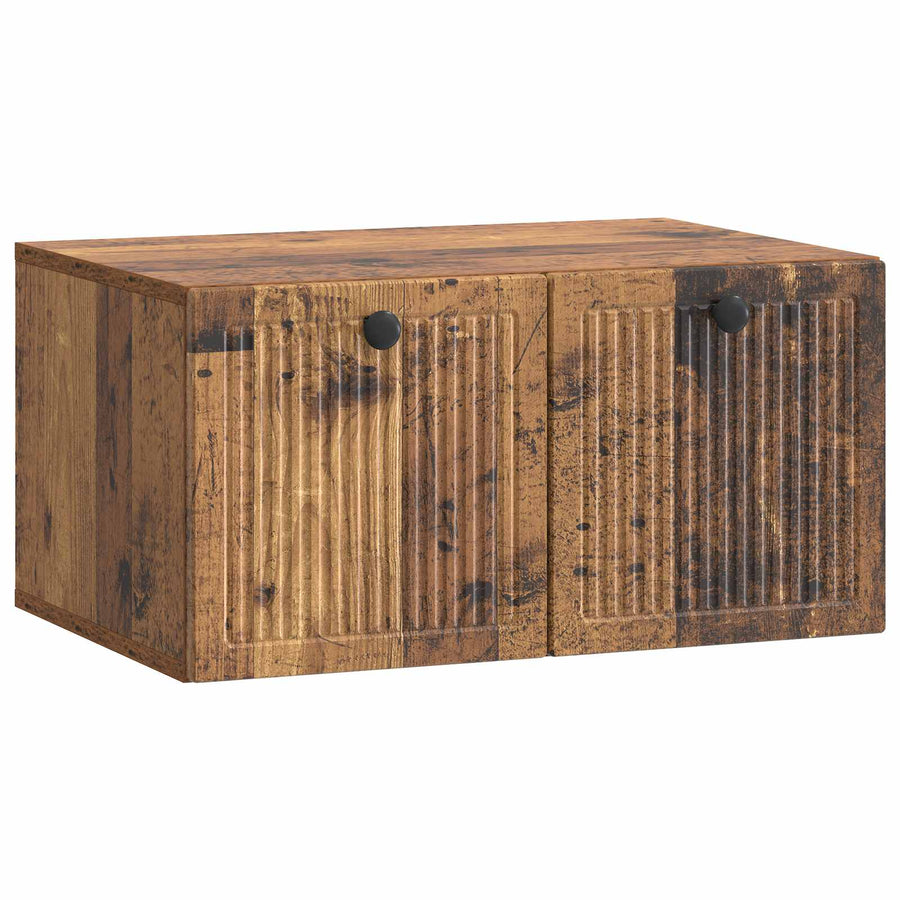 Wandbeugel TV-kast Oud hout 59,5 x 41 x 30 cm Bewerkt hout
